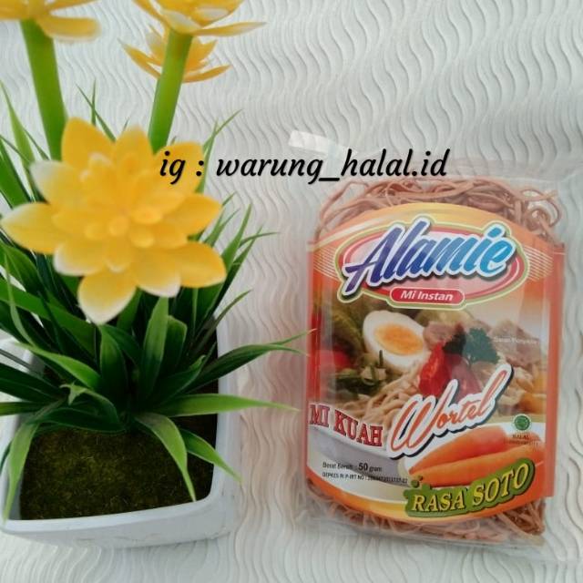 

Alamie Mie Kuah Wortel Rasa Soto - Mie instant sayur dan buah - Mie sehat
