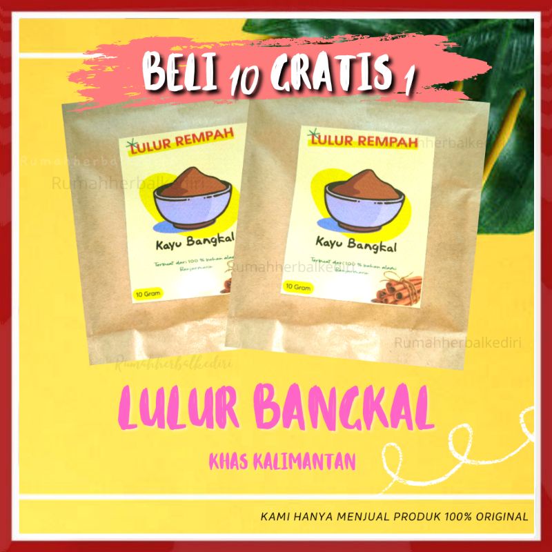 LULUR REMPAH KAYU BANGKAL, BEDDA LOTTONG, SCRUB PEMUTIH KETIAK KEMASAN 10GR