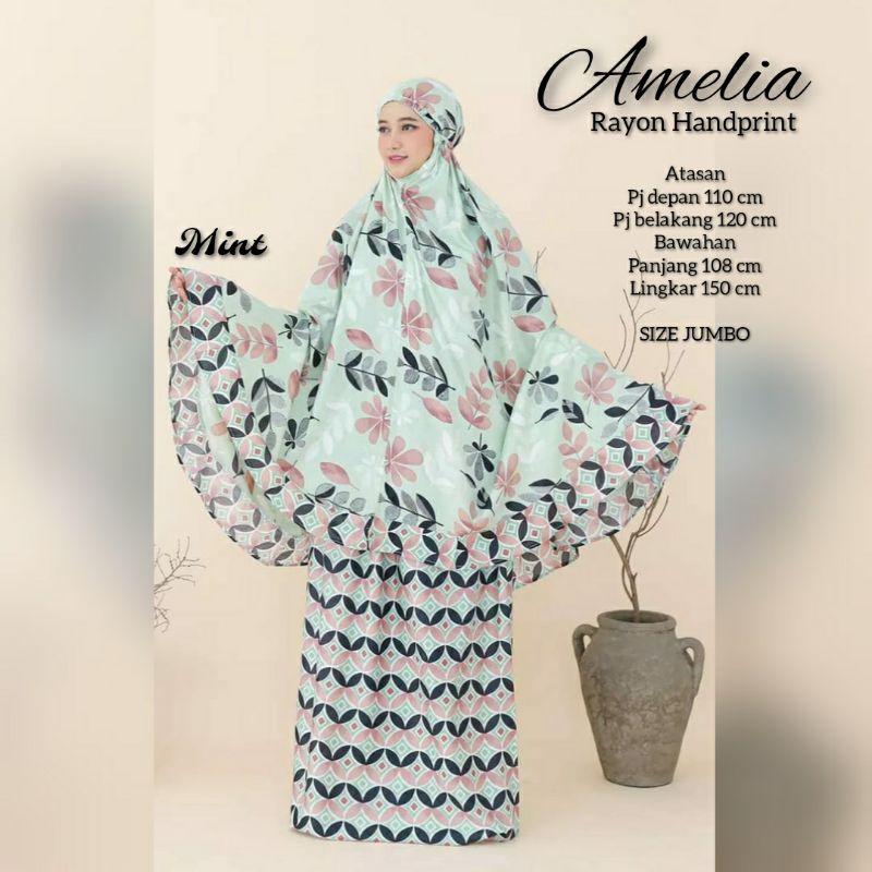 mukena bali jumbo rempel - mukena rayon jumbo rempel - mukena amelia