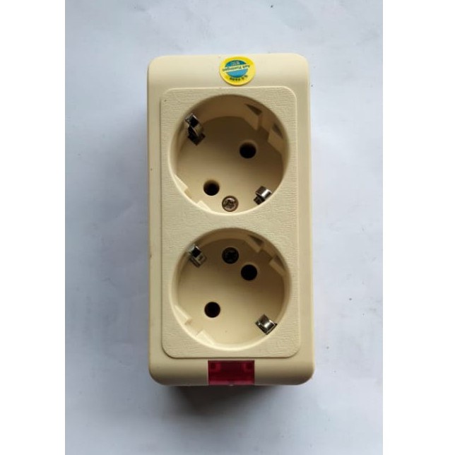 TERMINAL LISTRIK KUNINGAN COLOKAN 2 LUBANG TANPA KABEL