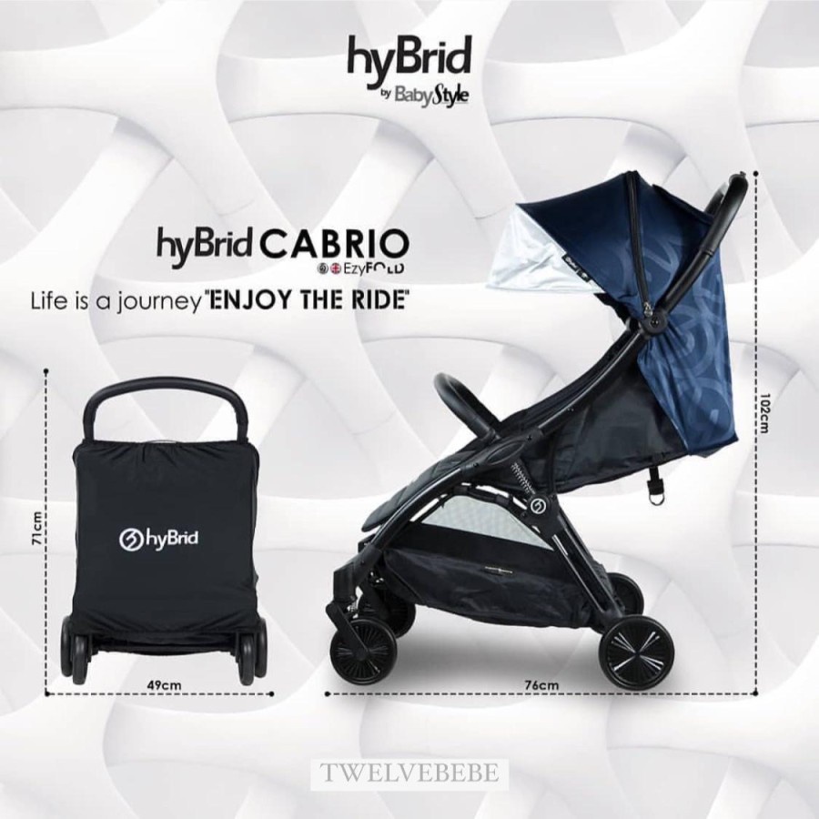 BABYSTYLE Stroller Hybrid Cabrio Navy - Stroller Anak