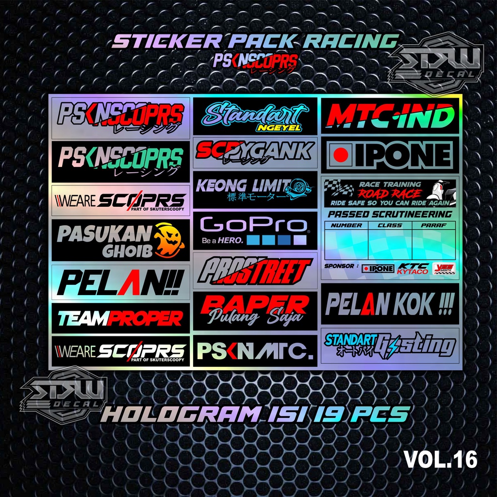 Sticker Racing Scoopy Stiker Motor Scoopy Variasi