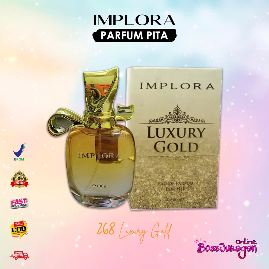 (BOSS) Implora Parfum Pita Series - 168 Pink Ribbon | 268 Luxury Gold | 368 Magnificent