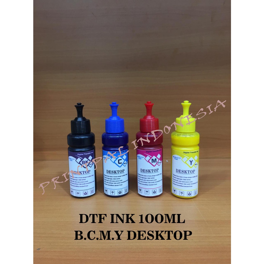 Tinta DTF (Digital Transfer Film) merk AUDLEY Premium 100 ML (B,C,M,Y,W)