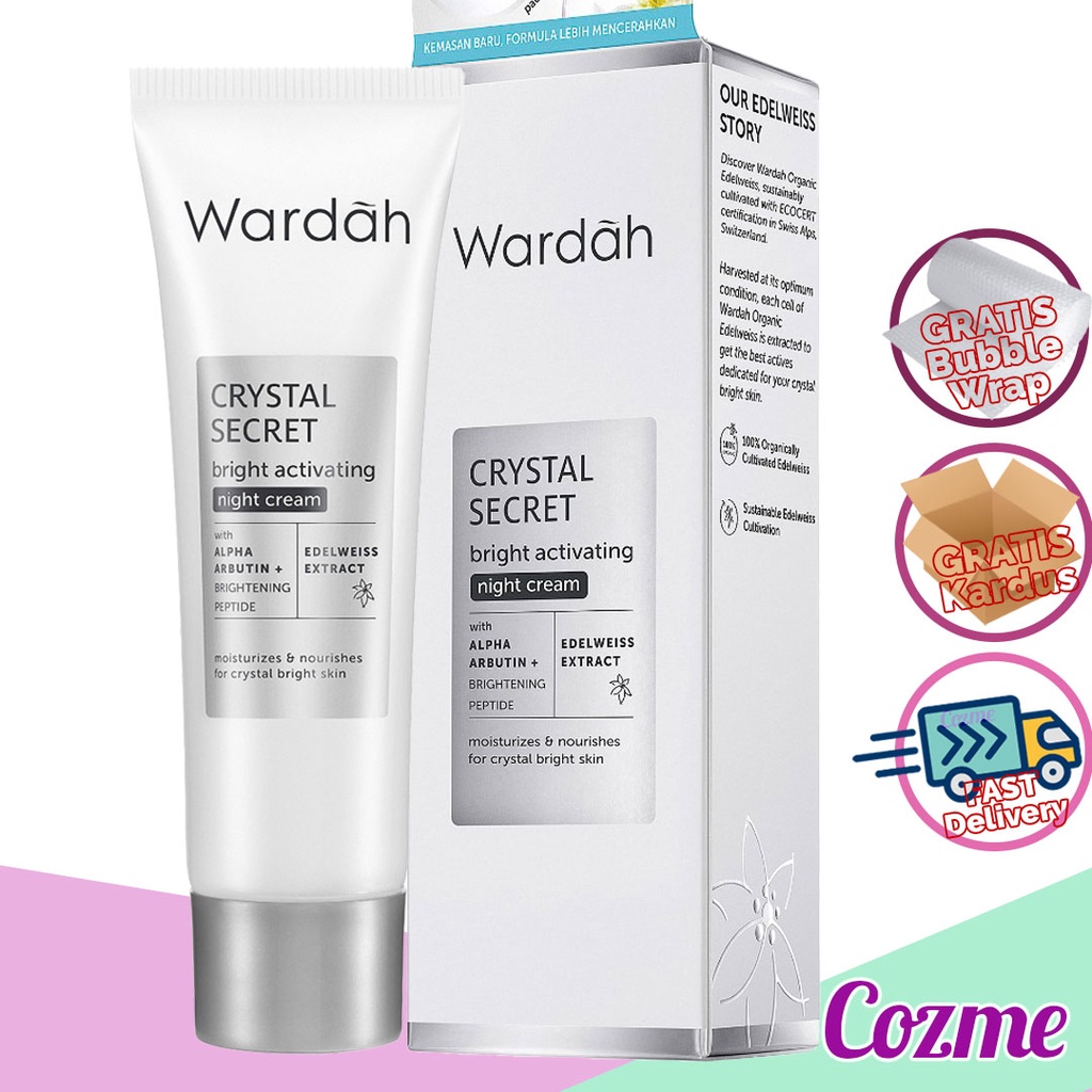 Jual WARDAH CRYSTAL SECRET Bright Activating Night Cream 15mL Indonesia ...