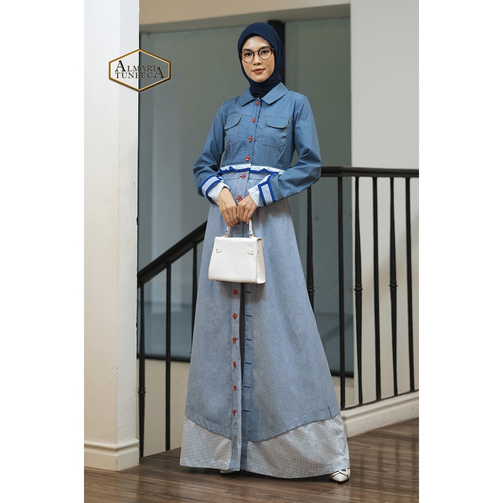 TUNEECA - GAMIS DRESS BUSANA WANITA MUSLIMA BRANDED PREMIUM ALMARI SERI Alice