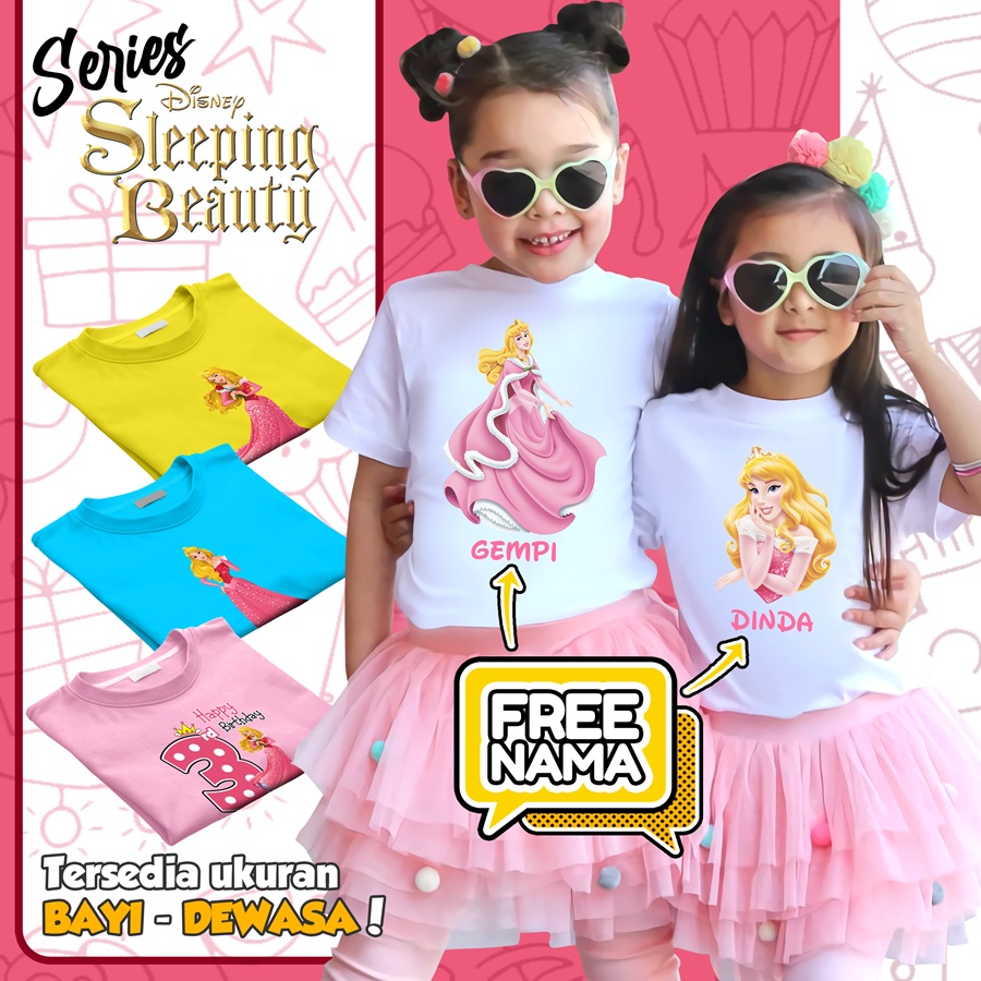 Baju Kaos ANAK DAN DEWASA AURORA COUPLE (FREE NAMA)