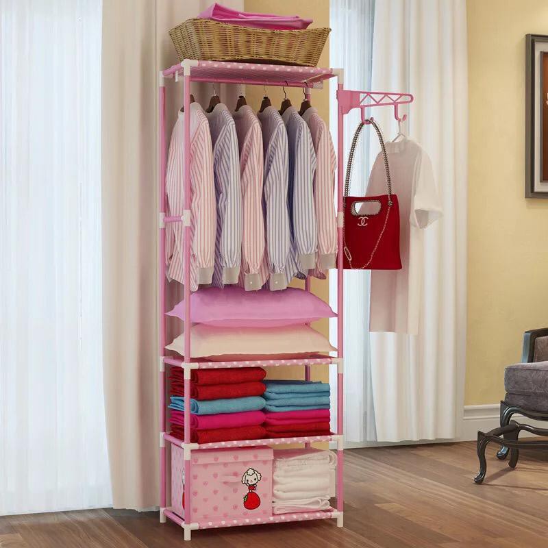 Squace Cloth Rack Tempat Penyimpanan Baju Tempat Penyimpan Multifungsi