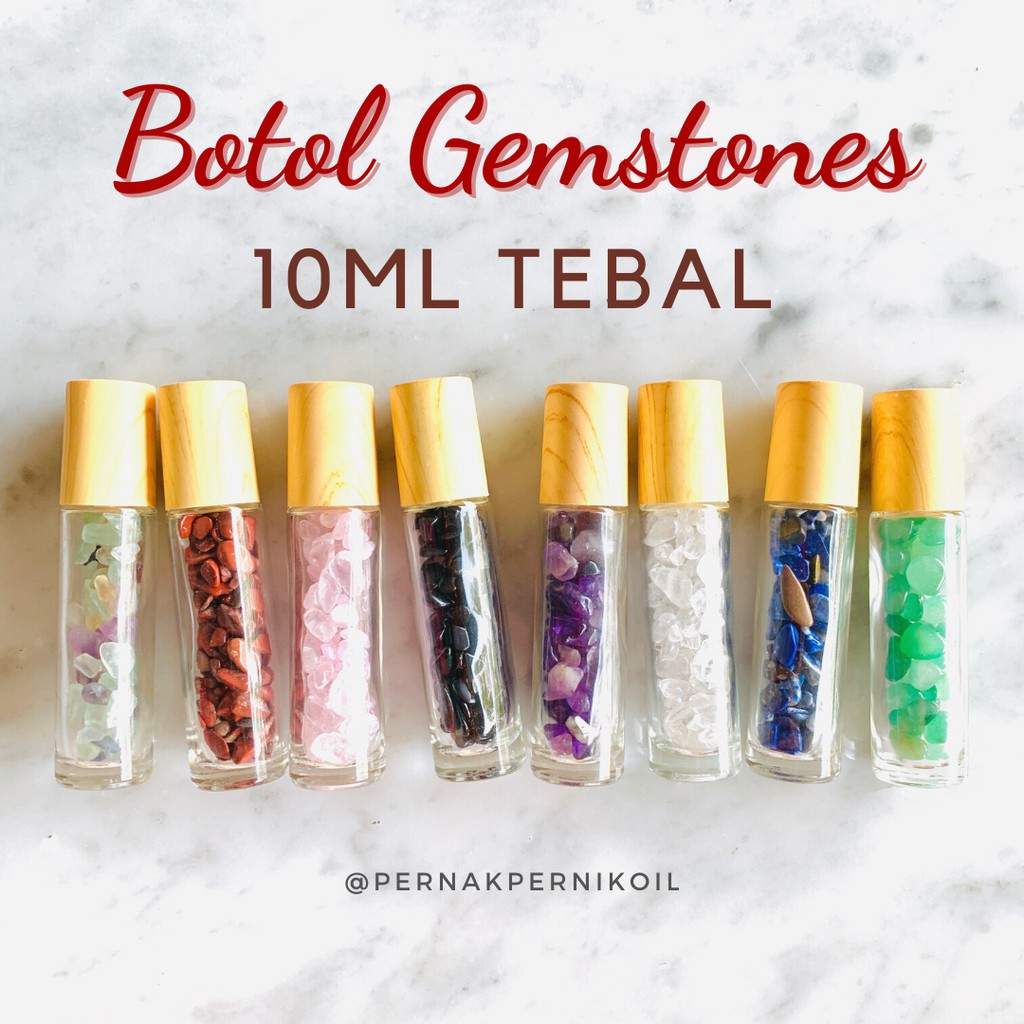 GEMSTONE roll on batu crystal roller bottle botol kristal 10ml gem gems essential oil doterra yleo