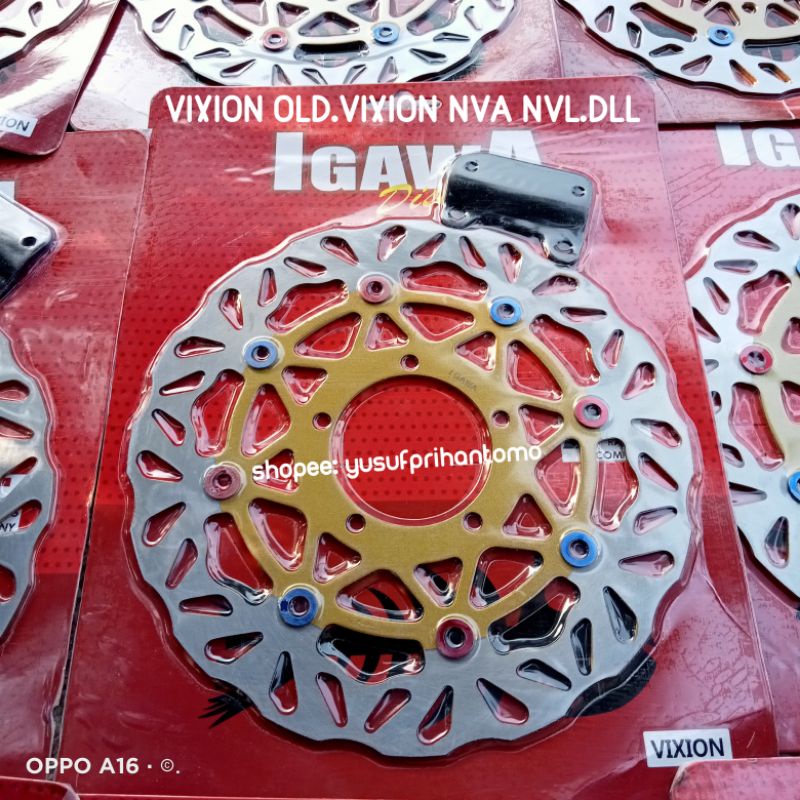 PIRINGAN DISC DEPAN VIXION UKURAN 300MM MODEL TDR MERK IGAWA PIRINGAN VIXION 300MM