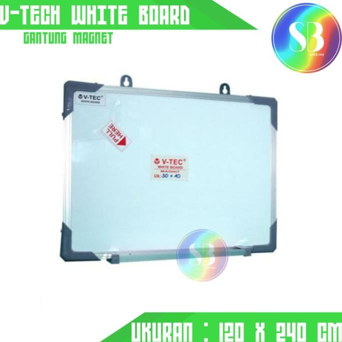 

=====] Papan Tulis Gantung Whiteboard Vtech Gantung Magnetic 120 x 240 CM