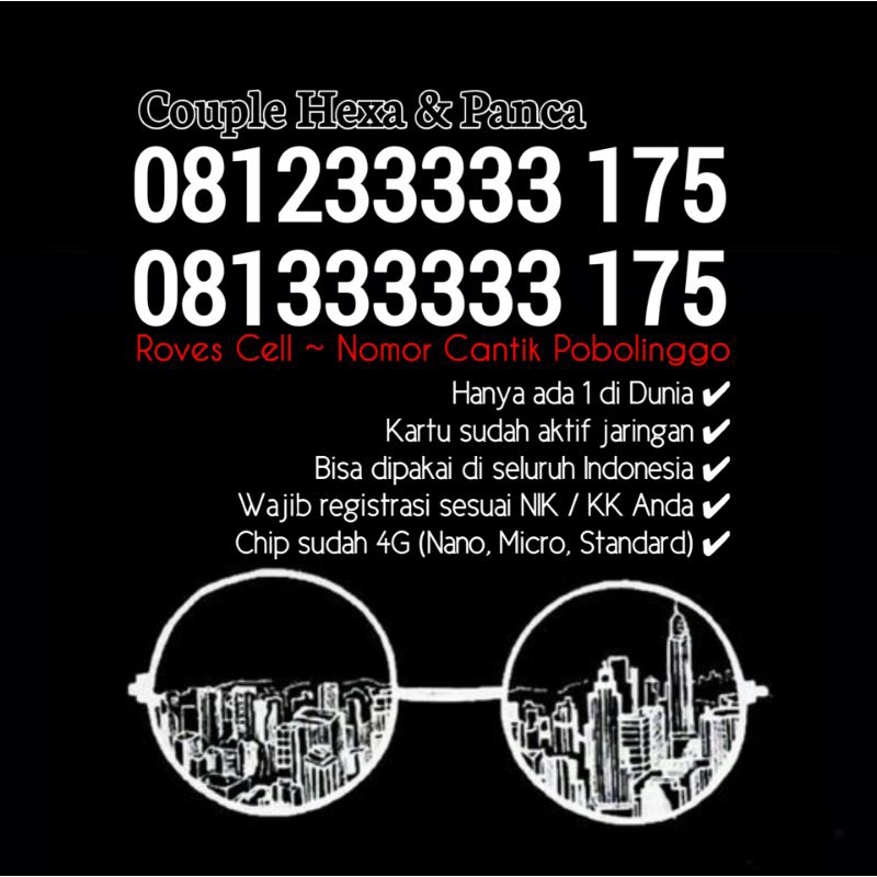 NOMOR CANTIK COUPLE SIMPATI PANCA DAN HEXA 333333 BEDA 0812 DAN 0813 SAJA HOKI PASANGAN 0812 333 333 715