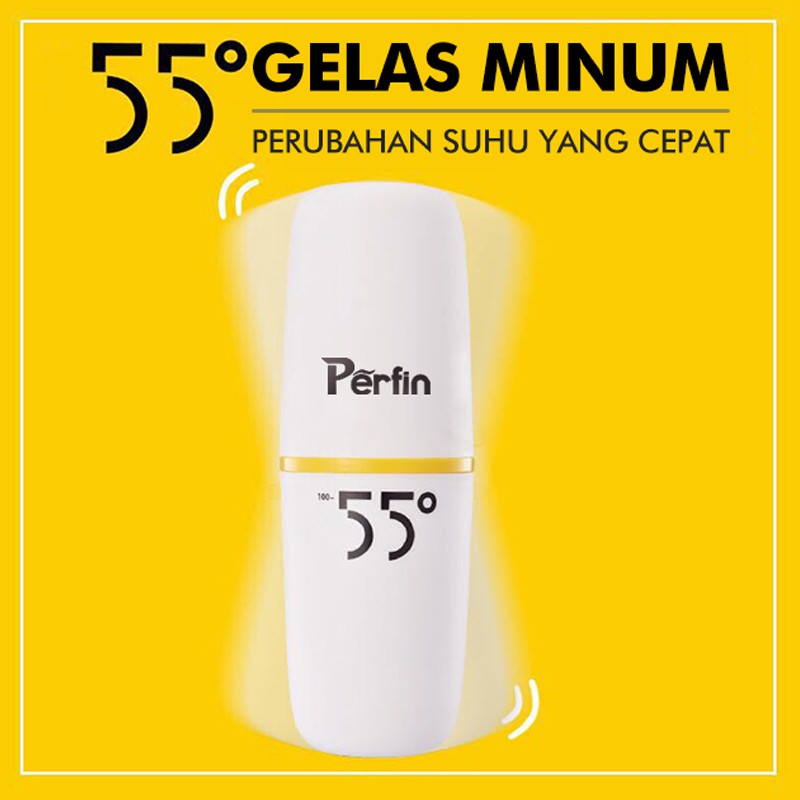 Perfin 55 ° Cup Isolasi Kreatif Smart Cup Exotic Gift Cup 55 ° Constant Temperature Cup