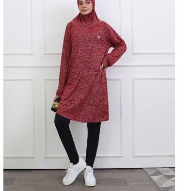 ((REKOMENDASI)) Tunik Tunic Baju Kaos Pakaian Hijab Jilbab Atasan Set Olahraga Sport Sports Sporty W