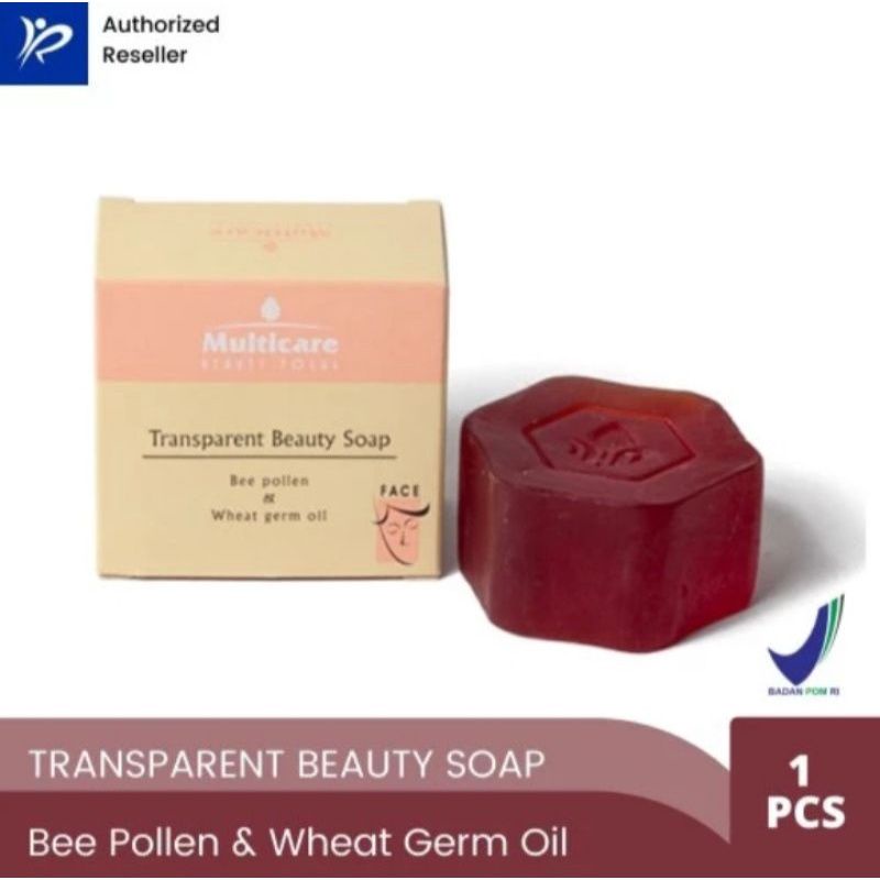 Transparent Beauty Soap Bee Pollen &amp; Wheat Germ Oil 125 gram- Sabun Bee Pollen