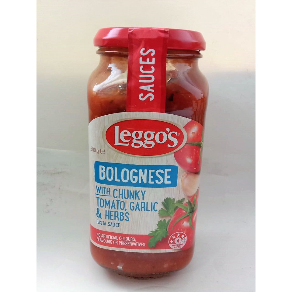 

LEGGOS BOLOGNESE WITH CHUNKY TOMATO, GARLIC & HERBS PASTA SAUCE 500 GR / SAUS PASTA