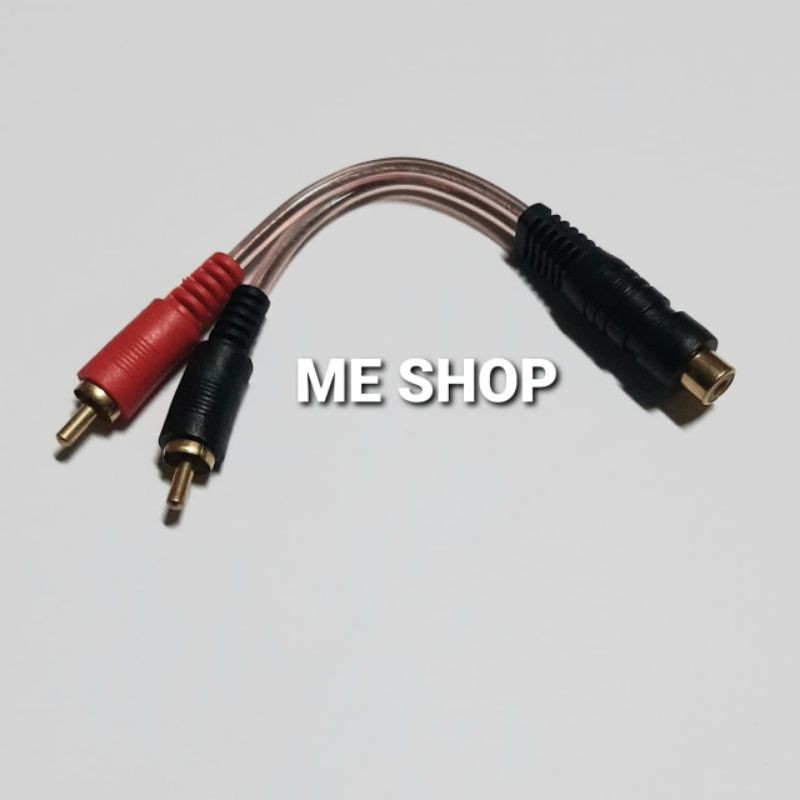 converter audio rca 2 rca male 1 rca female