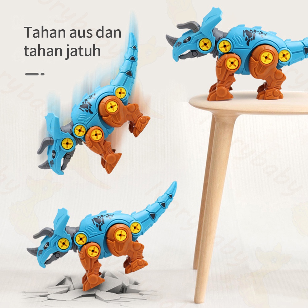 Ivorybaby Mainan bongkar pasang puzzle anak DIY assemble dino