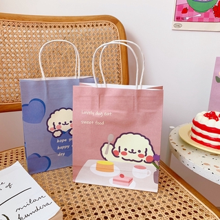 W G Tas Kertas Gaya Korea Motif Kartun Lucu Warna Putih W G Tas Kertas Gaya Korea Motif Kartun Lucu Warna Putih