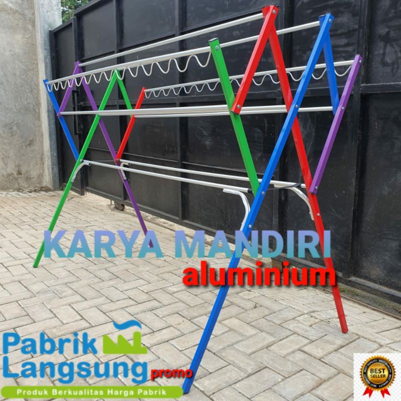 LIVINA - Jemuran Baju / Pakaian / Lipat / Aluminium Warna /180 CM / 1,8 Meter / 1,8 M