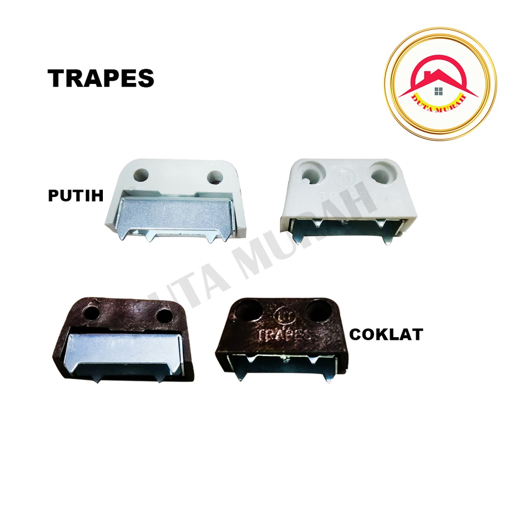 Trapes / Traves Plastik Putih / Coklat