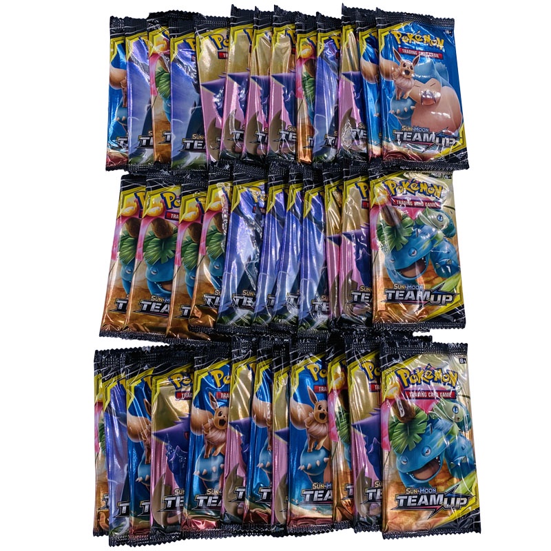 36pcs / lot Koleksi Kartu Game Brilliant Stars of Pok Mon GX EX Team Untuk Hadiah Anak