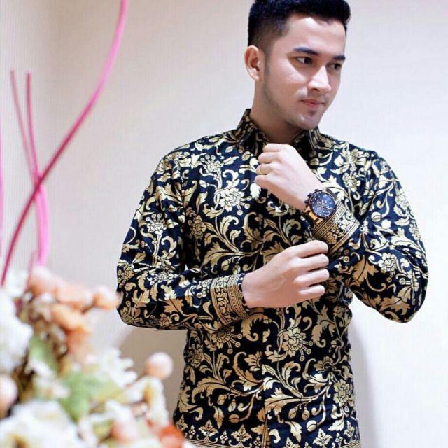 NEW ARRIVAL DISTRO BATIK PRIA BORDIR SOGAN HRB026 BATIKAF NOTOARTO BATIK IPNU-IPPNU HEM PRIA Bel-Kemeja Panjang