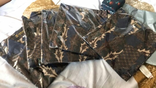 Kemeja Batik Pria Lengan Panjang Size M L Xl Xxl  Bswart Batik Hrb026 Kenongo Hem Panjang Padi