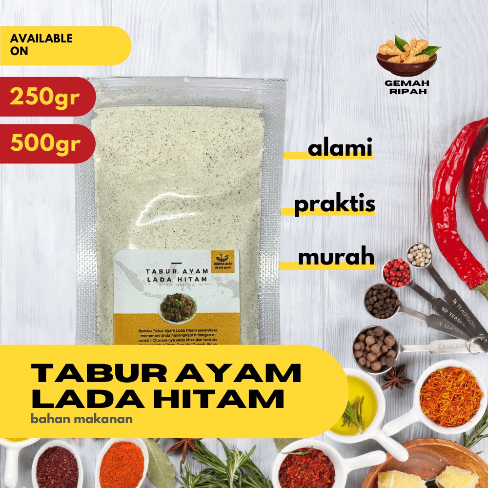 

Tabur Ayam Lada Hitam 250gram 500gram 1kg Bumbu Tabur Ayam Lada Hitam Premium Bumbu Ayam Garam Bumbu Ayam Bawang Panggang Aneka Rasa Non Msg Bumbu Lada Hitam Bumbu Ayam Ungkep Bumbu Tabur 1kg Bumbu Hitam Cemilan Black Pepper Berorganik Ekonomis Super