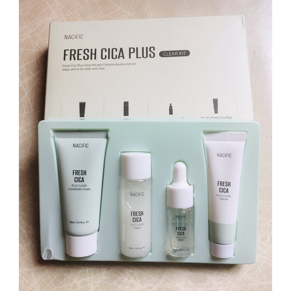 NACIFIC Fresh Cica Plus Clear KIT (4 Items)