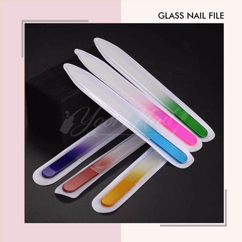 Glass nail file manicure buffer nail art files kikir kuku kaca