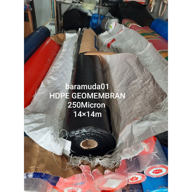 Terpal kolam ikan 14×14m micron250 HDPE GEOMEMBRAN Kualitas terbaik