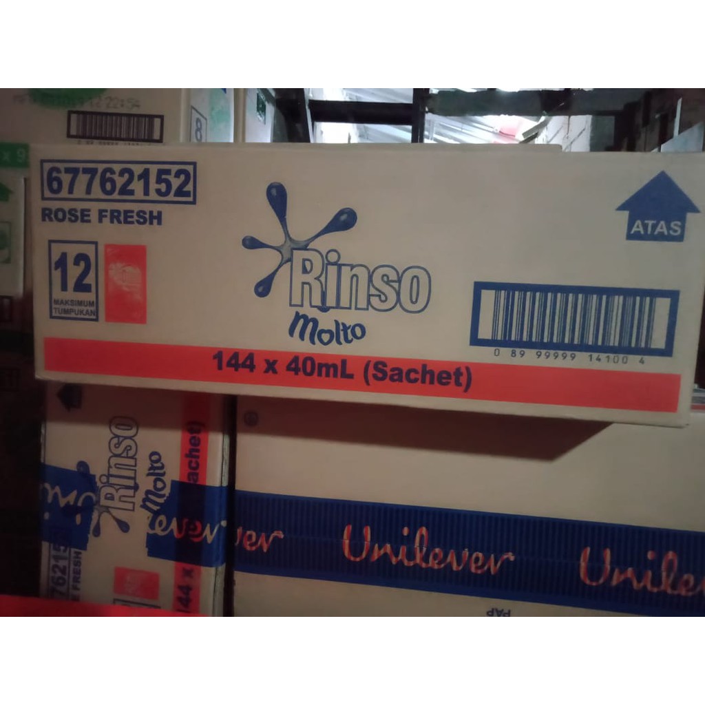 Rinso Cair Molto Sachet 144 x 38 Ml / Karton