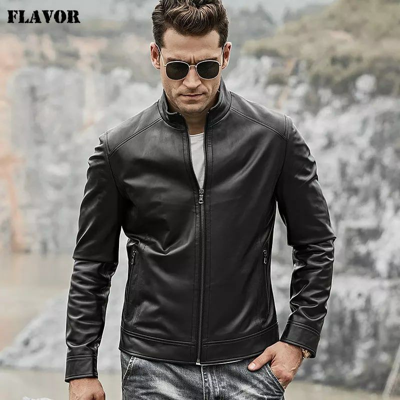 Premium Jaket Kulit Pria Paket 1 Sarung tangan, Dompet Kulit & Proshop Pembersih Jaket