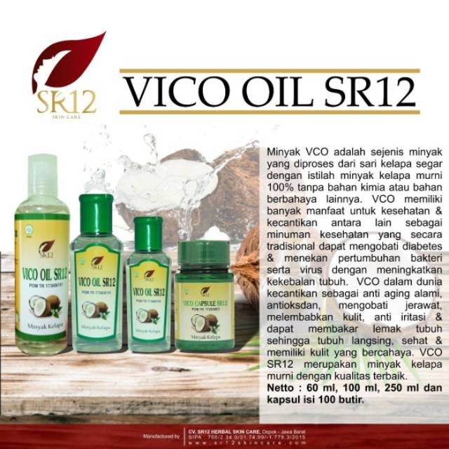 minyak kelapa murni VCO kapsul SR12 BPOM ORIGINAL HARGA DISTRIBUTOR