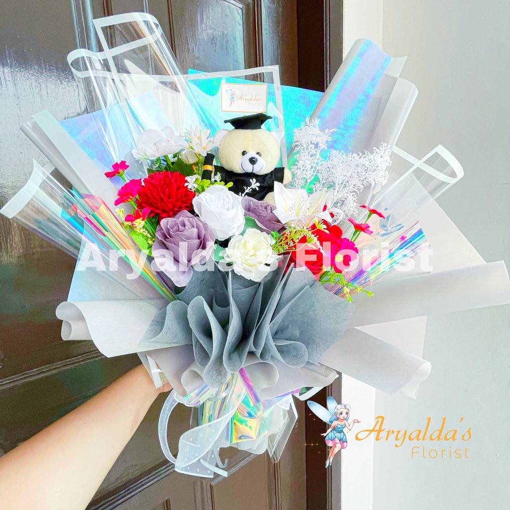 Bouquet Bunga PREMIUM | Buket Kelulusan, Anniversary, Graduation, Sidang, Ulang Tahun, Valentine | B