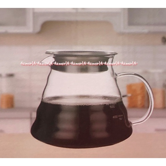 Kris Foodware Coffee Pot 800ml Glass Kettle Teko Kopi Kaca Bening Tempat Cerek Ceret Takara Kopi Dengan Tutup Krischef