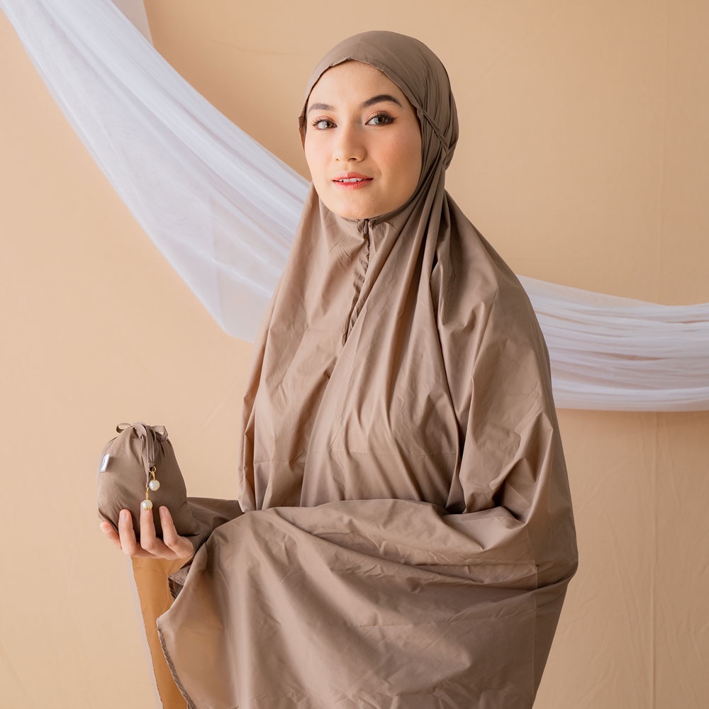 Alif Modern Wear - Mukena Mini Parasut Premium Korea Travel - Morel