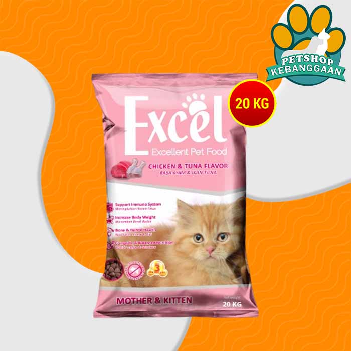 Makanan Kucing Excel Cat Tuna 20kg Ikan Donat