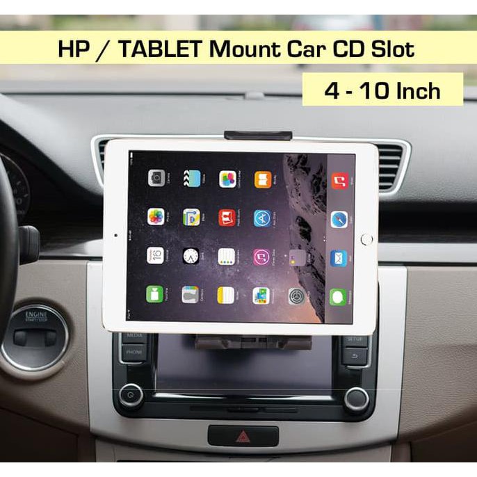 Car Mount Cd Rack Holder Hp Tablet - Tempat Dudukan Cd Slot Mobil