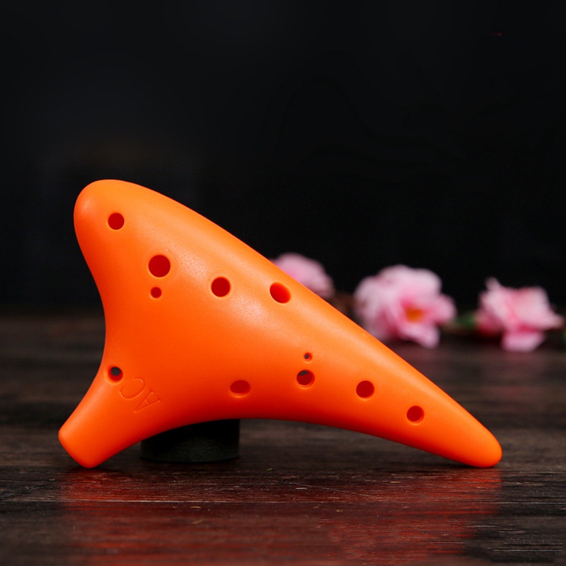 Seruling Ocarina Alto Nadac 12 Lubang Bahan Plastik Resin