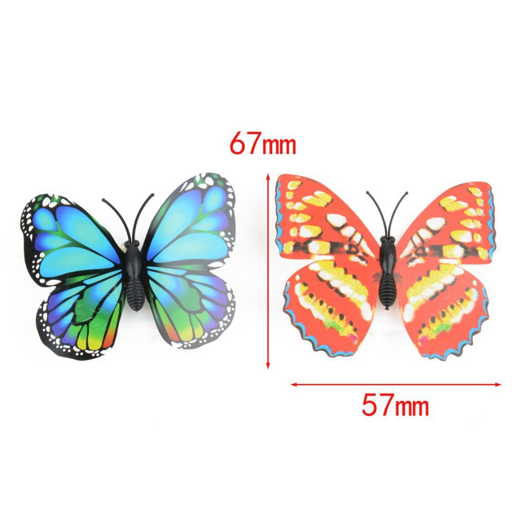 Topprice Stiker Dinding 3D Motif Kupu - Kupu 12 Pcs / Wall Sticker Hias Butterfly 1 set 12 U97