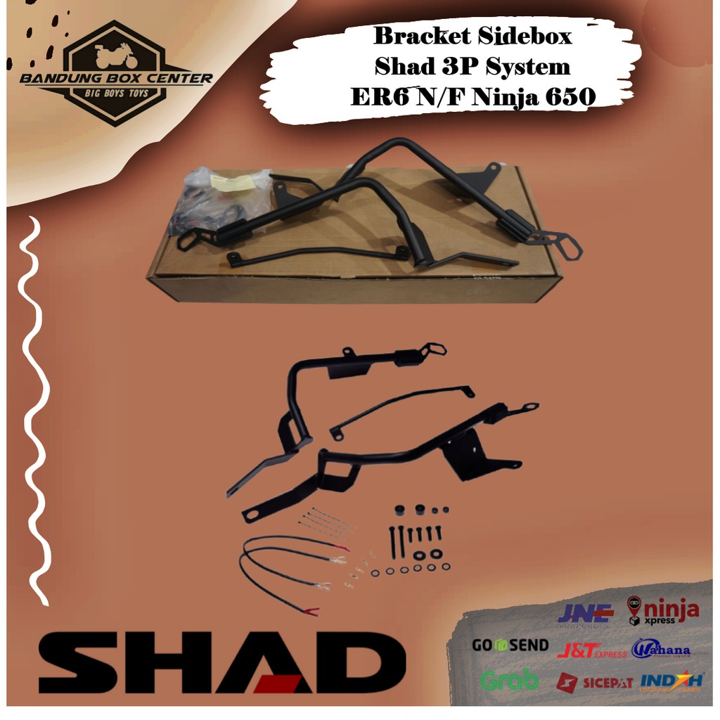 Bracket Breket Sidebox Side Box Shad 3P System Shad Motor ER6 ER6N ER6F Ninja 650 SH23 SH35 SH36
