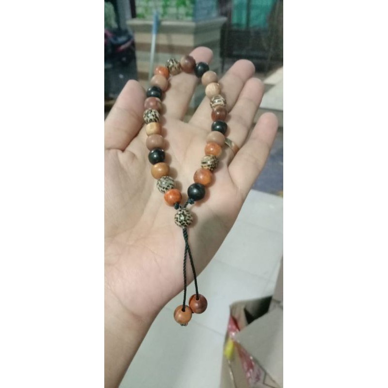 gelang kombinasi kayu bertuah