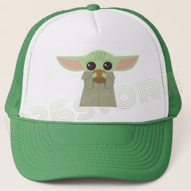 Topi Baby Yoda Topi Jaring Trucker Hat The Mandalorian Star Wars Series