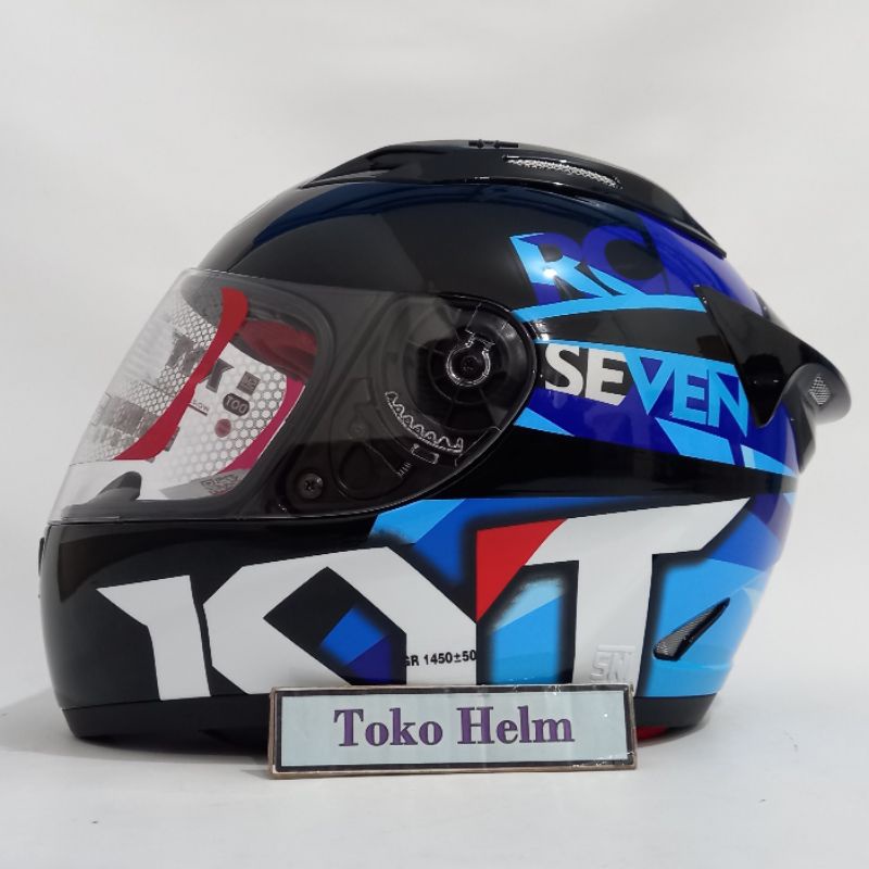 Helm KYT fullface KYT RC7 RC seven motif-#19 bk blue