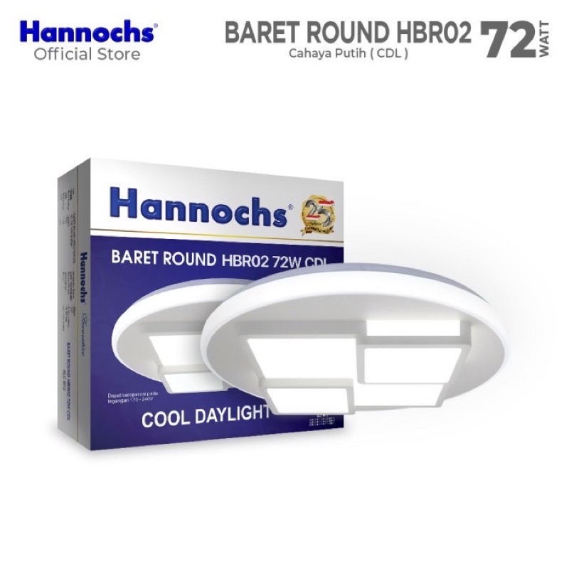 Hannochs Baret Round / Kotak 72 Watt HBR 02 CDL