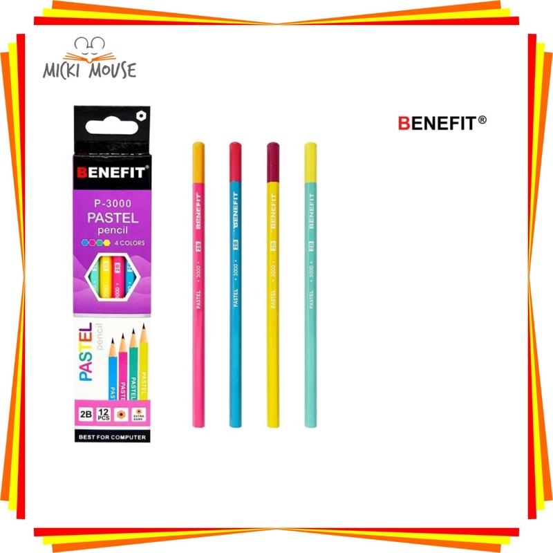 

pensil 2B benefit pastel P-3000 / pensil 2B / pensil 2B murah / pensil