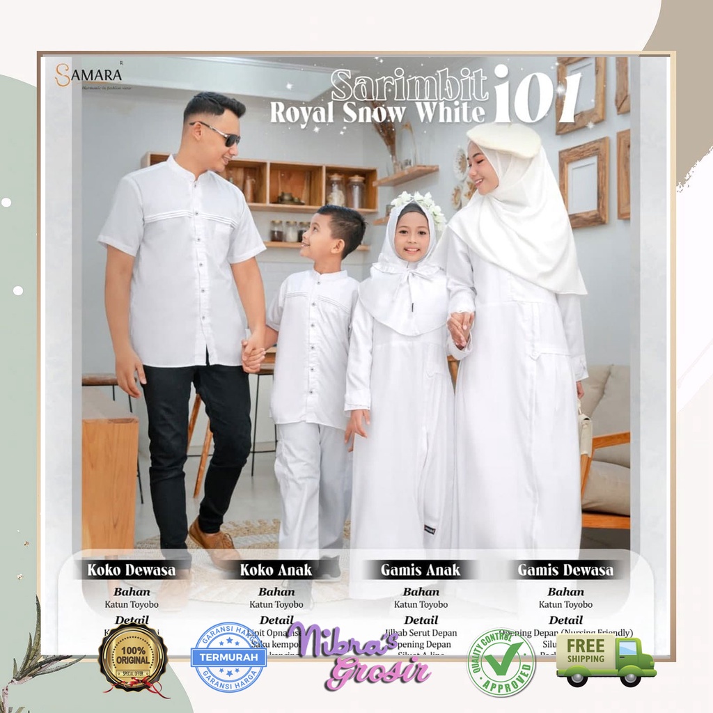 TERBARU SARIMBIT 2022 SAMARA I01 ROYAL SNOW WHITE SARIMBIT KELUARGA / SARIMBIT PUTIH / SARIMBIT LEBA