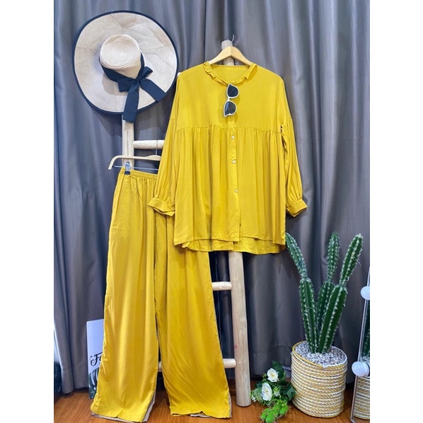 BEST SELLER | BISA COD | Daily set pejamas panjang premium busui - piyama lengan panjg rayon premium-7